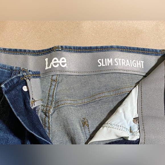 32/30 Men’s Slim Straight Lee Denim med-Dark Wash - Picture 5 of 10